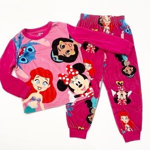 Disney little girls fleece pajama set